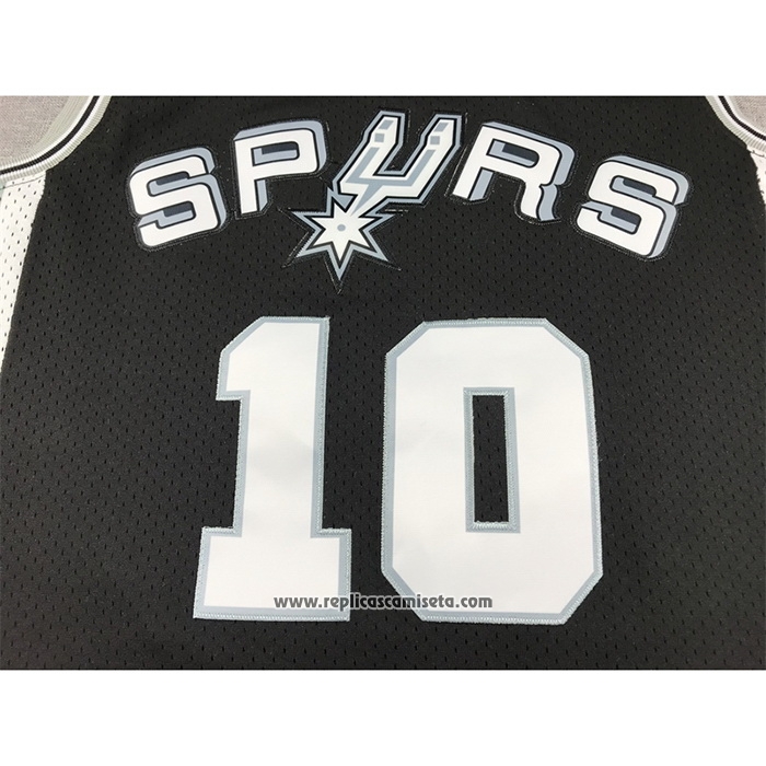 Camiseta San Antonio Spurs Dennis Rodman #10 Mitchell & Ness 1993-94 Negro